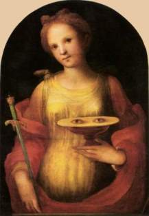 Lucia gemeinfrei Saint Lucy by Domenico di Pace Beccafumi Domenico Beccafumi Web Gallery of Art Abbild Info about artwork Gemeinfrei